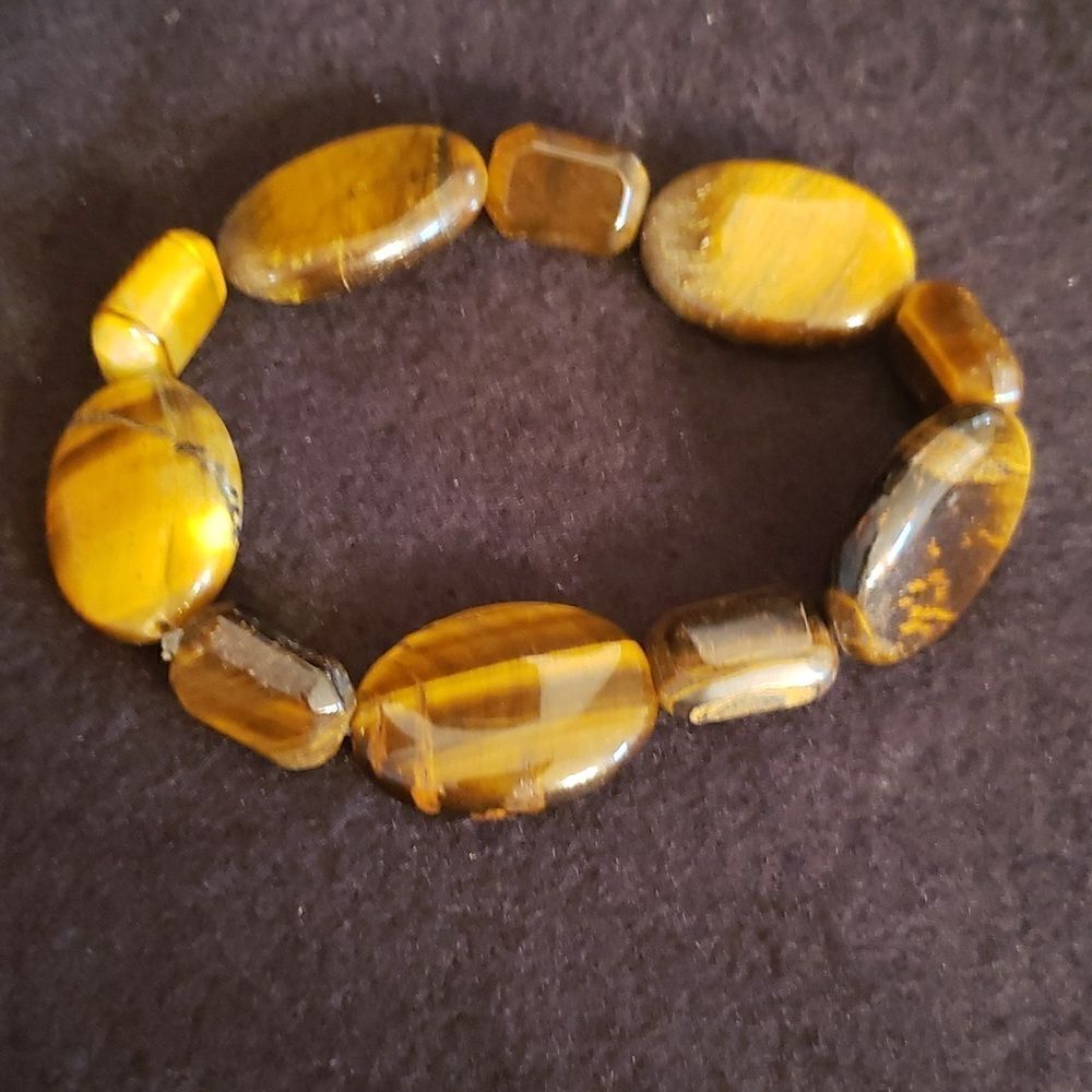 Gorgeous Tigerseye Tiger's Eye Necklace and Bracelet Set - Picture 2 of 5